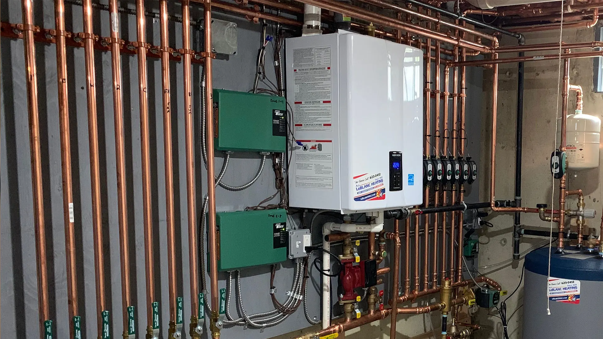 Commercial condensing boiler installation