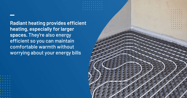 Radiant tube heater installation in warehouse